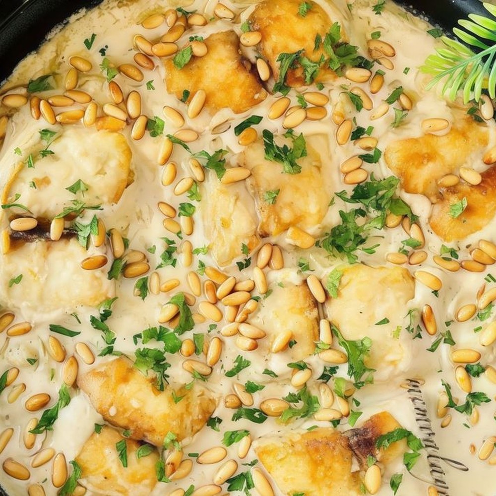 طاجن سمك بالطحينة