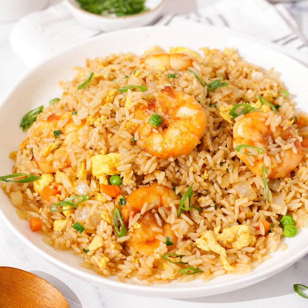 أرز مقلي بالجمبري