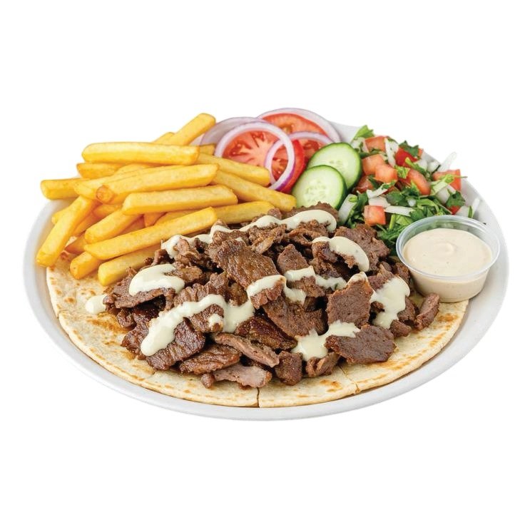 صحن شاورما عربي وسط