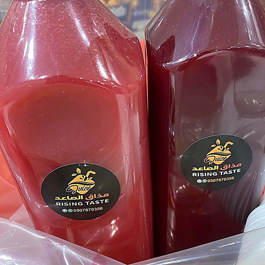 عبوة لتر عصير طازج